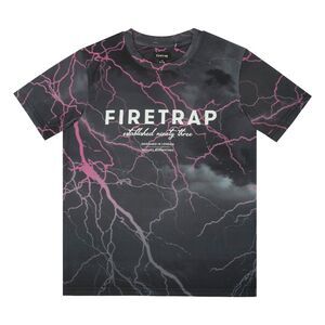 Firetrap Boys Sub All-Over Print T-Shirt / Light Pink